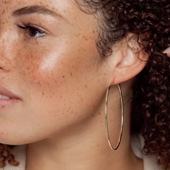 REEDS 14K Gold Hoop Earrings - Picture 1 of 8